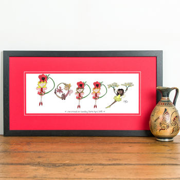 Personalised Girl's 'Fairy Name' Children's Print, 4 of 12