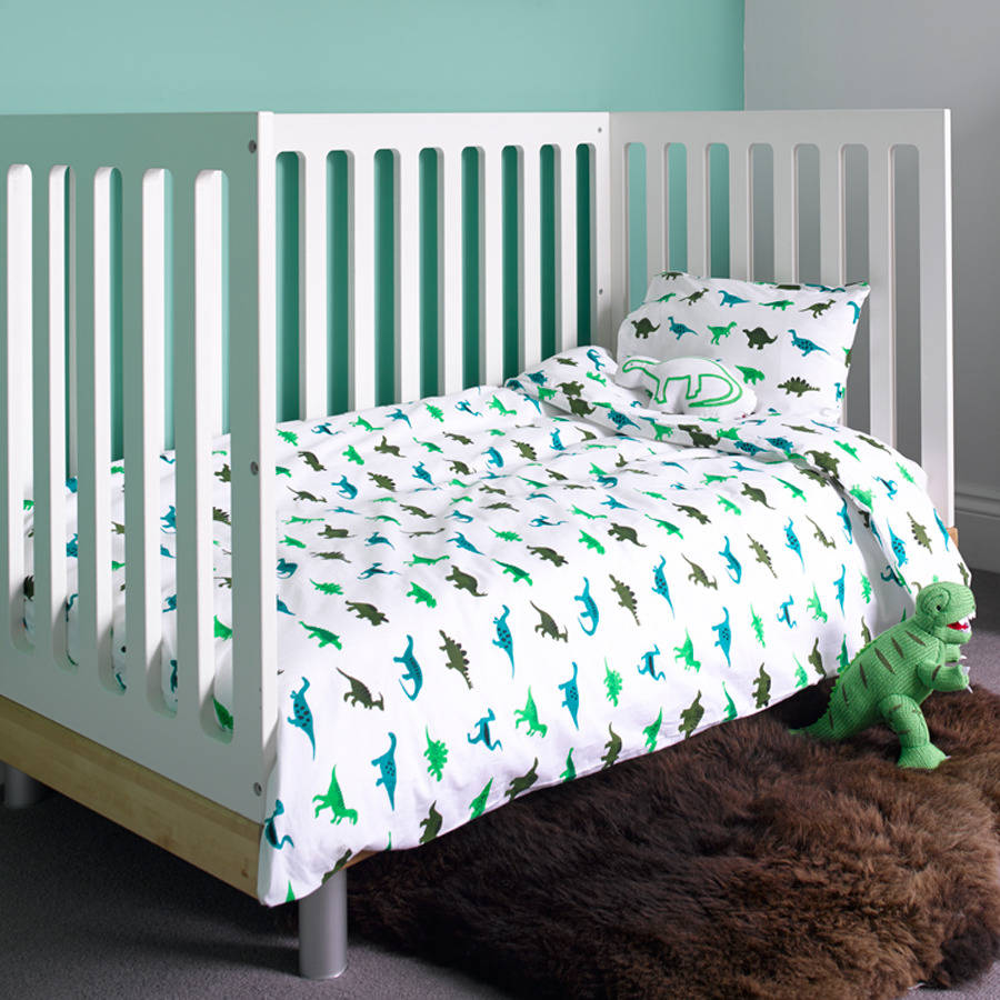 dinosaur cot bed bedding