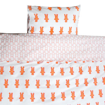 Bunny Rabbit Cot Bed Duvet Set, 3 of 5