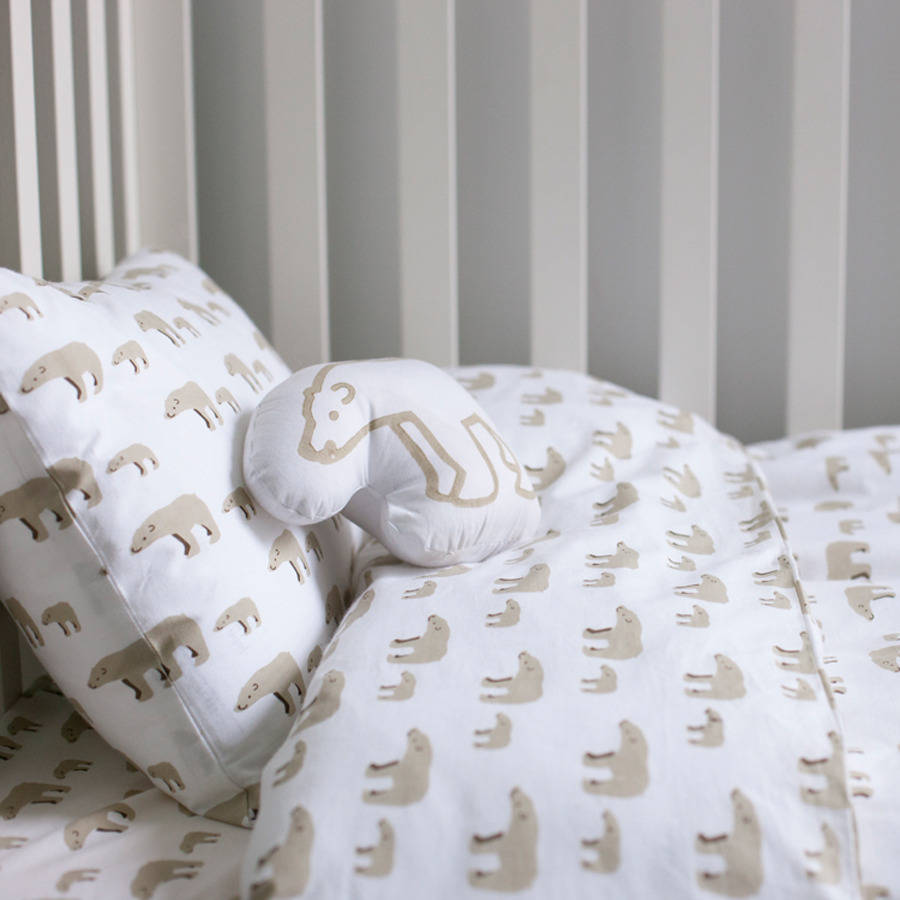 Mother And Baby Bear Cot Bed Duvet Set By Lulu And Nat