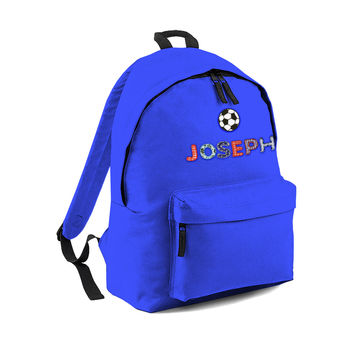 Football Personalised Childrens Backpack, 3 of 3