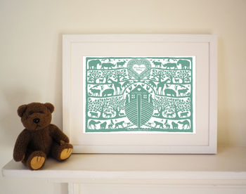 Personalised Noah's Ark Tree Heart Print, 2 of 9