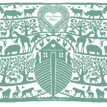 Personalised Noah's Ark Tree Heart Print, 7 of 9