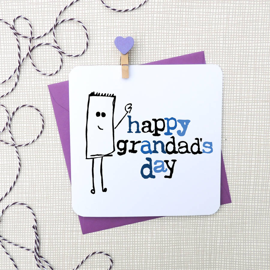 'happy Grandad's/Grandpa's Day' Fathers Day Card By Parsy Card Co