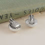 Domed Silver Half Ball Clip On Earrings, thumbnail 2 of 6