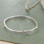 Gold And Sterling Silver Screw Bangle, thumbnail 3 of 5