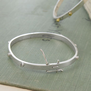 Gold And Sterling Silver Screw Bangle, 3 of 5