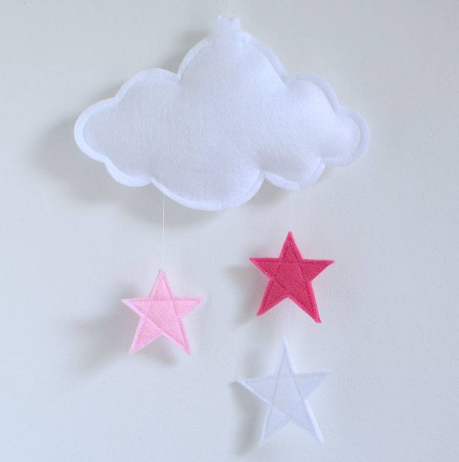 Cloud Nursery Mobile With Stars By littlenestbox