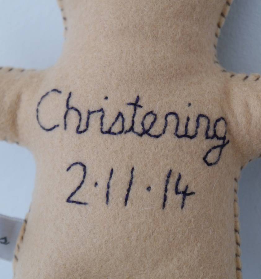 personalised christening bear