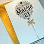 21st Happy Birthday Balloon Sparkle Card, thumbnail 4 of 12