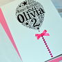 Personalised Happy Birthday Balloon Sparkle Card, thumbnail 7 of 12
