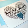 Personalised 20th Wedding Anniversary Love Sparkle Card, thumbnail 8 of 12