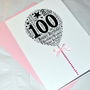 100th Happy Birthday Balloon Sparkle Card, thumbnail 8 of 11