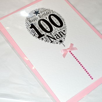 100th Happy Birthday Balloon Sparkle Card, 4 of 11