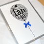40th Happy Birthday Balloon Sparkle Card, thumbnail 4 of 12