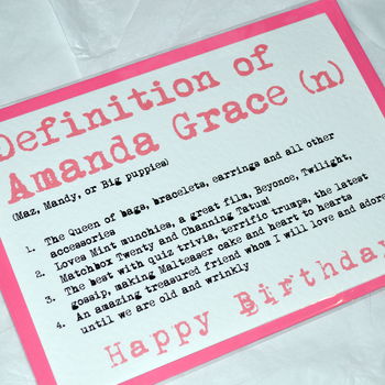 Personalised Definition Birthday Card, 6 of 12