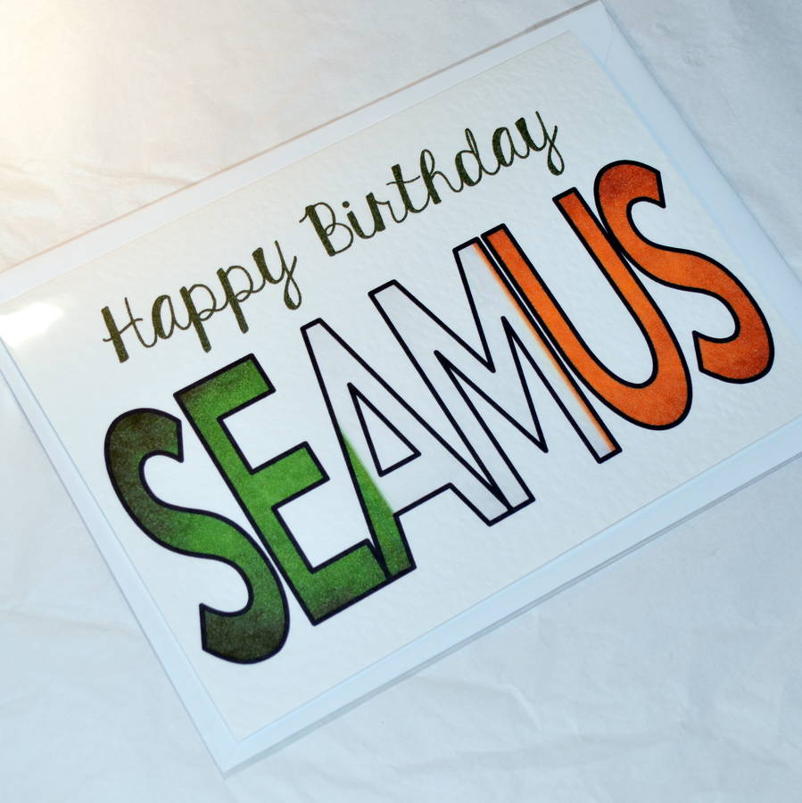 personalised happy birthday ireland by sew very english ...