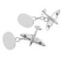 Spitfire Cufflinks Solid Silver, thumbnail 3 of 6