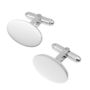 Personalised Silver Oval Hinged Cufflinks, thumbnail 5 of 7