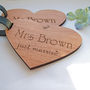 Just Married Personalised Heart Luggage Tags, thumbnail 3 of 5