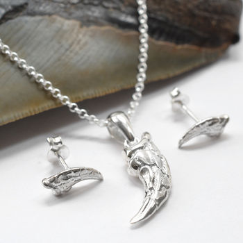 Sterling Silver Raptor Claw Necklace, 6 of 10