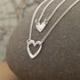 Double Heart Layered Necklace, thumbnail 2 of 3