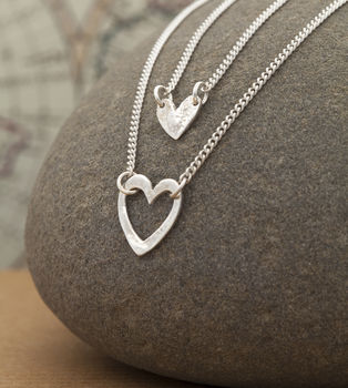 Double Heart Layered Necklace, 2 of 3
