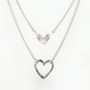 Double Heart Layered Necklace, thumbnail 1 of 3