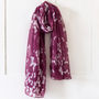 Maroon Butterfly Print Scarf, thumbnail 1 of 3