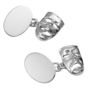 Sterling Silver Comedy Tragedy Cufflinks, thumbnail 2 of 6