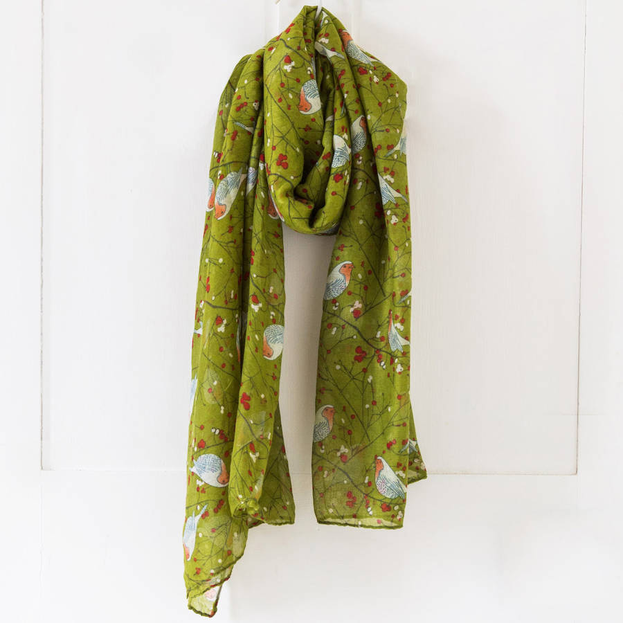 green and red bird scarf by lola & alice | notonthehighstreet.com