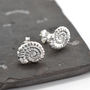 Sterling Silver Ammonite Stud Earrings, thumbnail 3 of 6