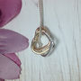 Eternity Heart Solid Gold And Silver Pendant, thumbnail 2 of 5