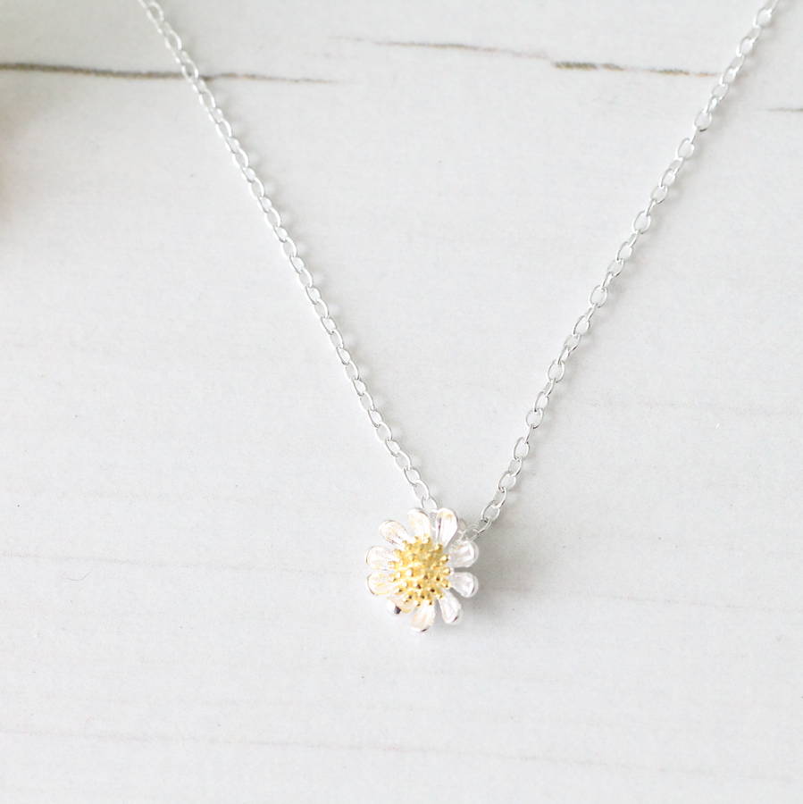 Sterling Silver Wild Flower Necklace By Attic