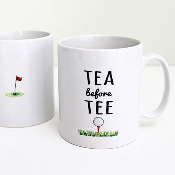 'Tea Before Tee' Golf Mug, 2 of 6