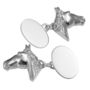 Sterling Silver Horse Head Cufflinks, thumbnail 3 of 6