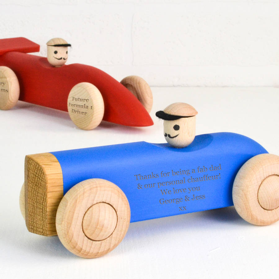 personalised wooden car / push along toy by meenymineymo ...