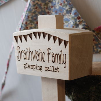 Personalised Glamping And Camping Mallet, 2 of 3