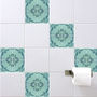 Spanish Tile Stickers Aquamarine, thumbnail 1 of 1