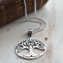 Sterling Silver Tree Of Love Necklace, thumbnail 2 of 7