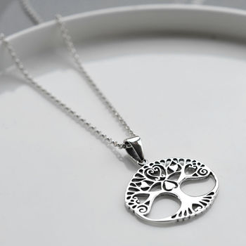 Sterling Silver Tree Of Love Necklace, 4 of 7