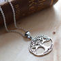 Sterling Silver Tree Of Love Necklace, thumbnail 5 of 7