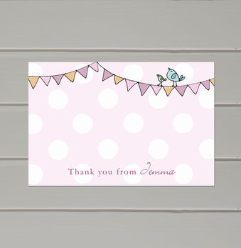 Personalised Thank You Bunting Notecards, 3 of 3