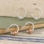 Coil Rose Gold Plated Sterling Silver Hoop Earrings, thumbnail 1 of 6