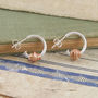 Coil Rose Gold Plated Sterling Silver Hoop Earrings, thumbnail 2 of 6