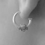 Coil Rose Gold Plated Sterling Silver Hoop Earrings, thumbnail 4 of 6