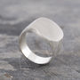 Men's Solid Silver Circular Signet Ring, thumbnail 2 of 7