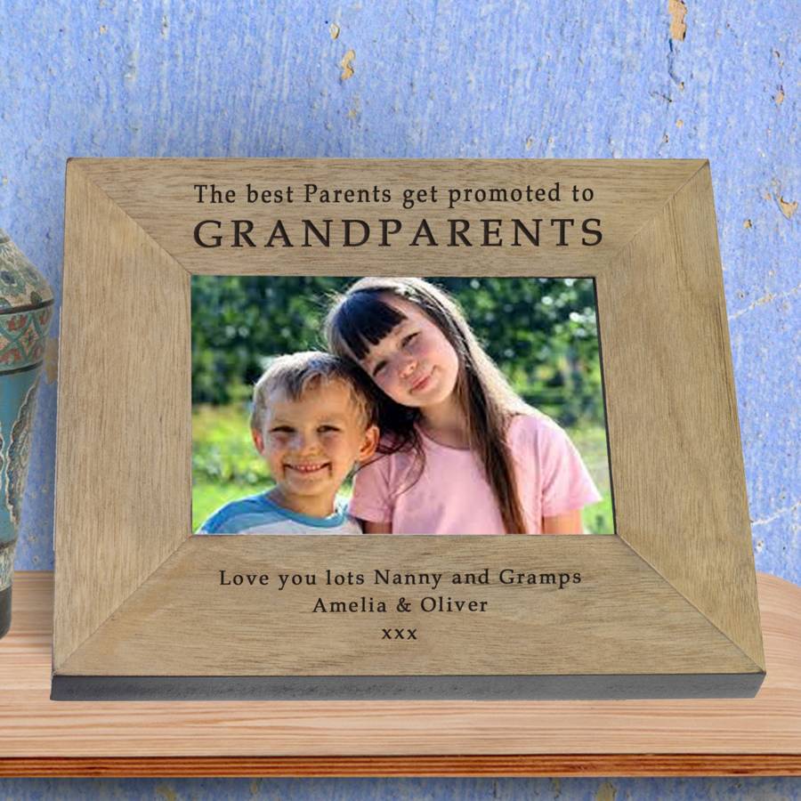 Grandparents Personalised Landscape Photo Frame By Chalk And Cheese