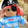 Personalised Boys' Peter Pirate Rag Doll, thumbnail 2 of 3