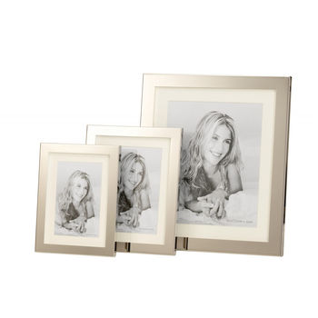Classic Polished Silver Picture Frame With Ivory Mount, 5 of 5